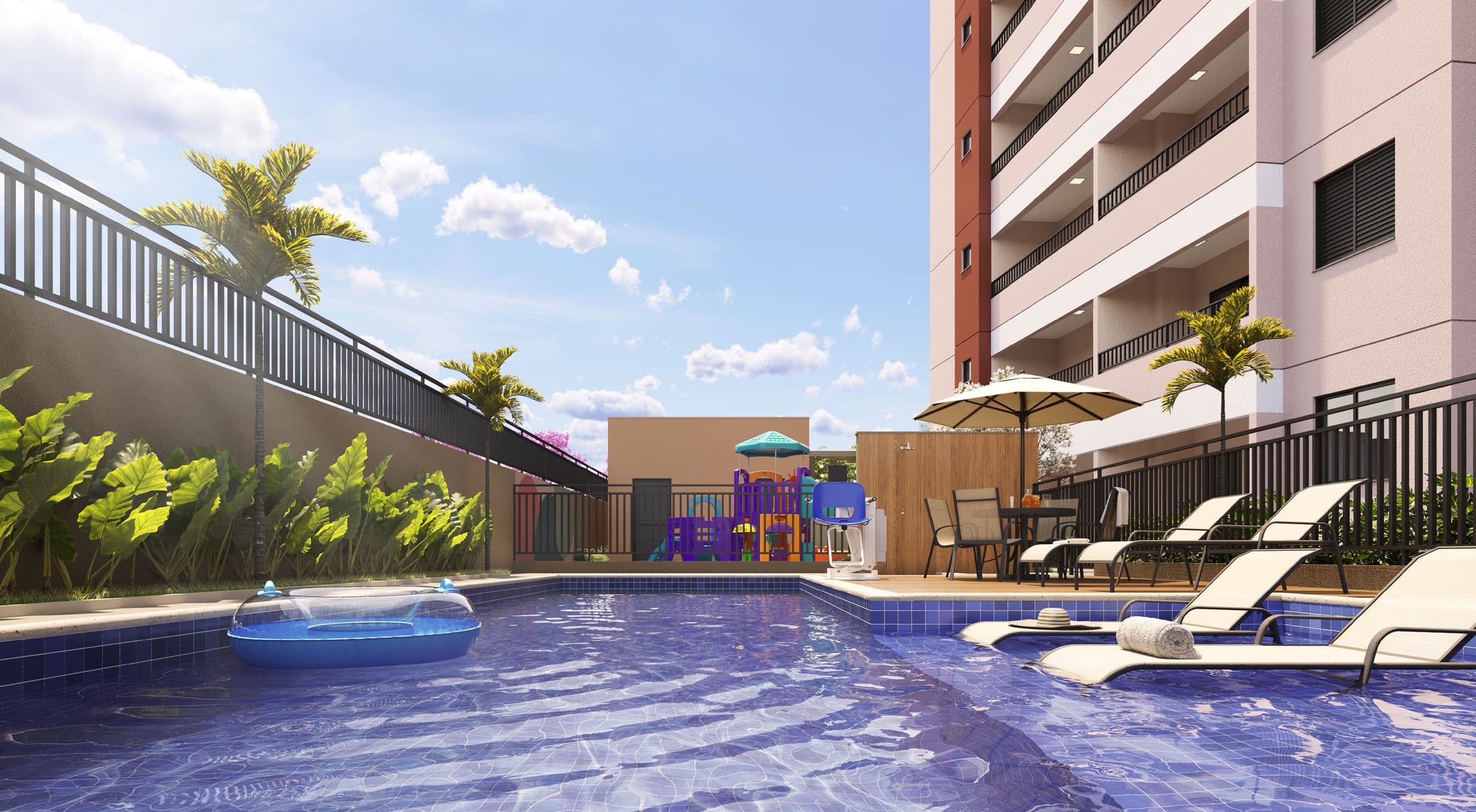Perspectiva oficial da piscina do Altavista